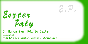 eszter paly business card